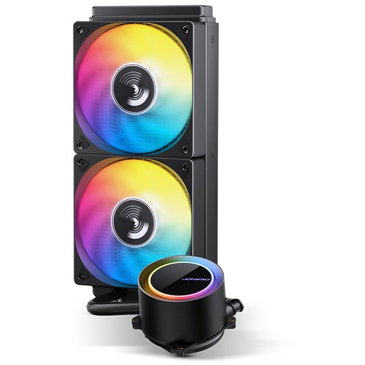 A large main feature product image of Jonsbo TG-240 ARGB 240mm AIO CPU Liquid Cooler (Black)