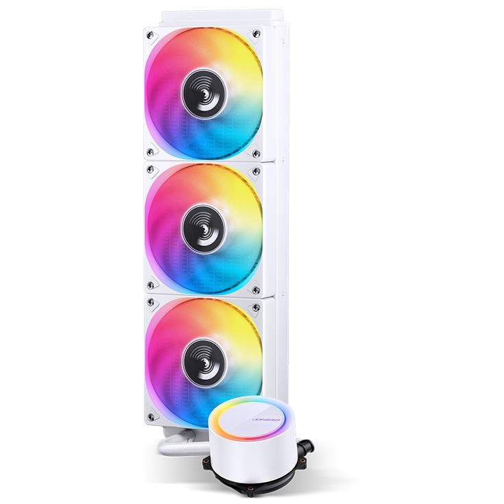 A large main feature product image of Jonsbo TG-360 ARGB 360mm AIO CPU Liquid Cooler (White)