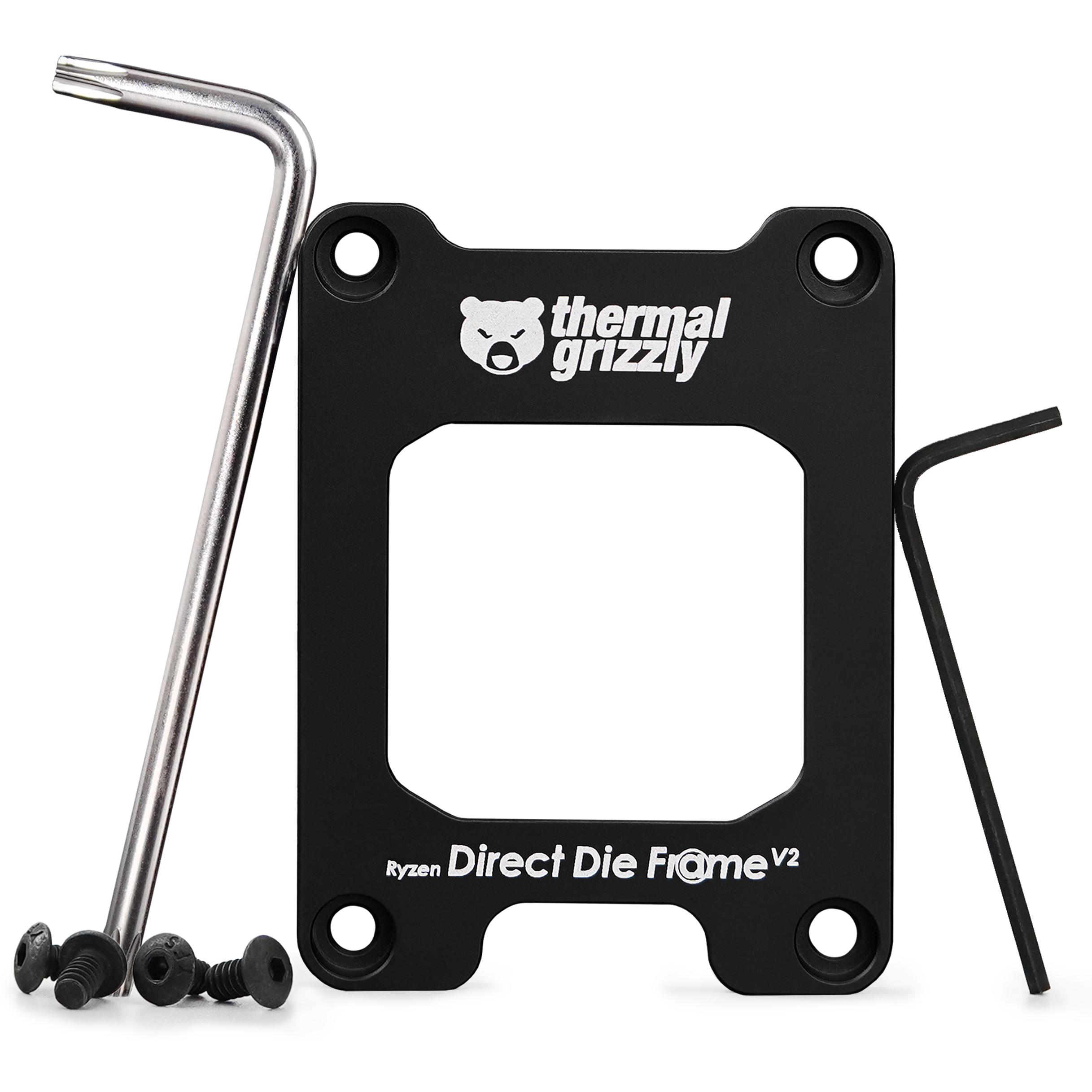 A large main feature product image of Thermal Grizzly AM5 Direct Die Frame V2