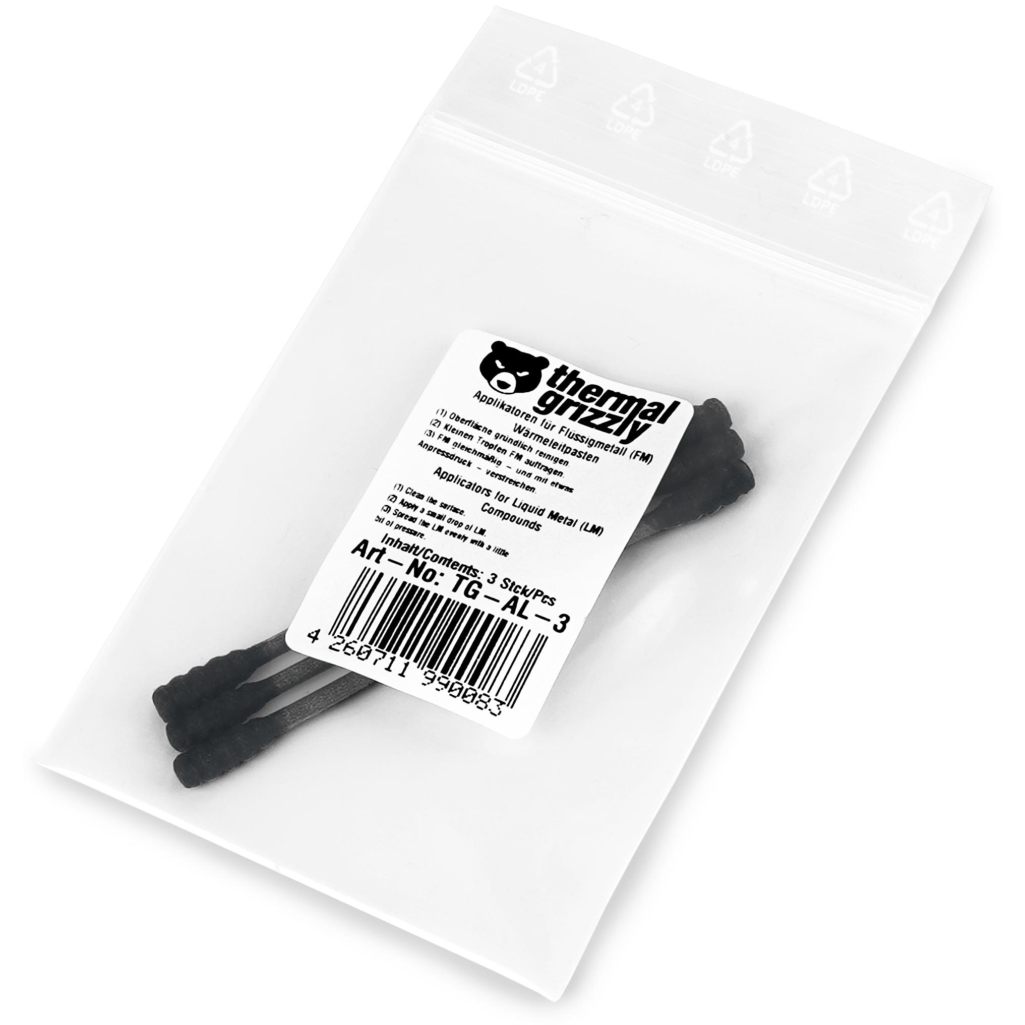 A large main feature product image of Thermal Grizzly Applicator - Liquid Metal Spreader (3pcs)