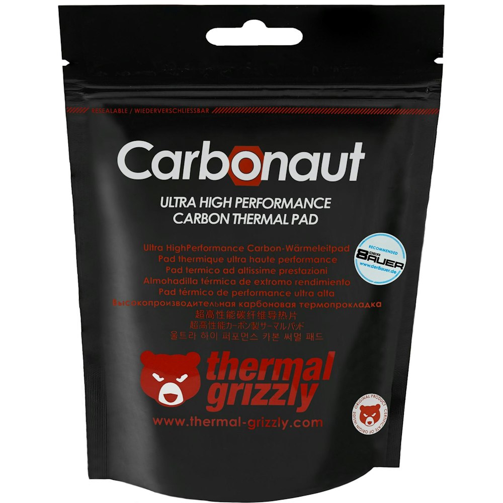 A large main feature product image of Thermal Grizzly Carbonaut - 38x38mm Carbon Thermal Pad