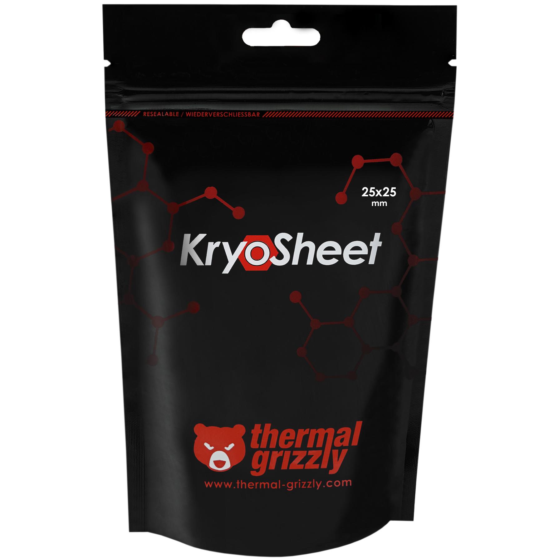 A large main feature product image of Thermal Grizzly Kryosheet - 25x25mm Performance Graphene Thermal Pad