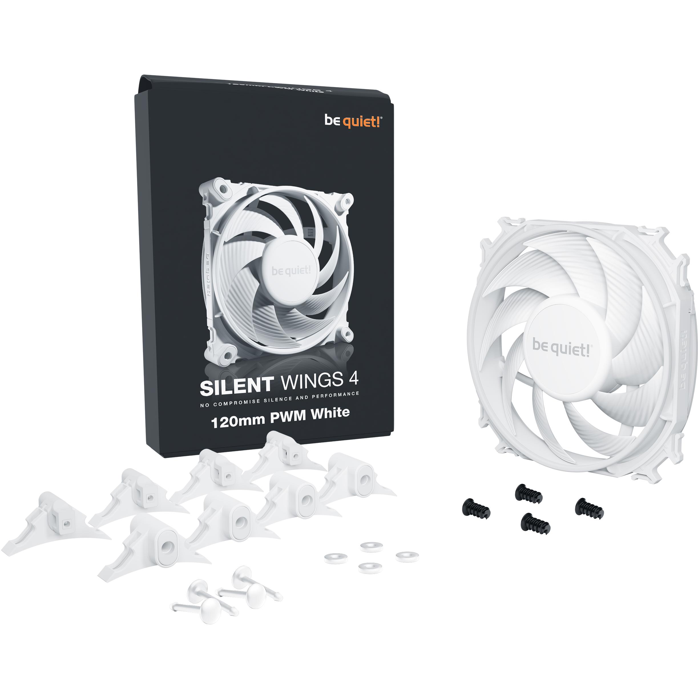A large main feature product image of be quiet! SILENT WINGS 4 120mm Performance PWM Fan (White)