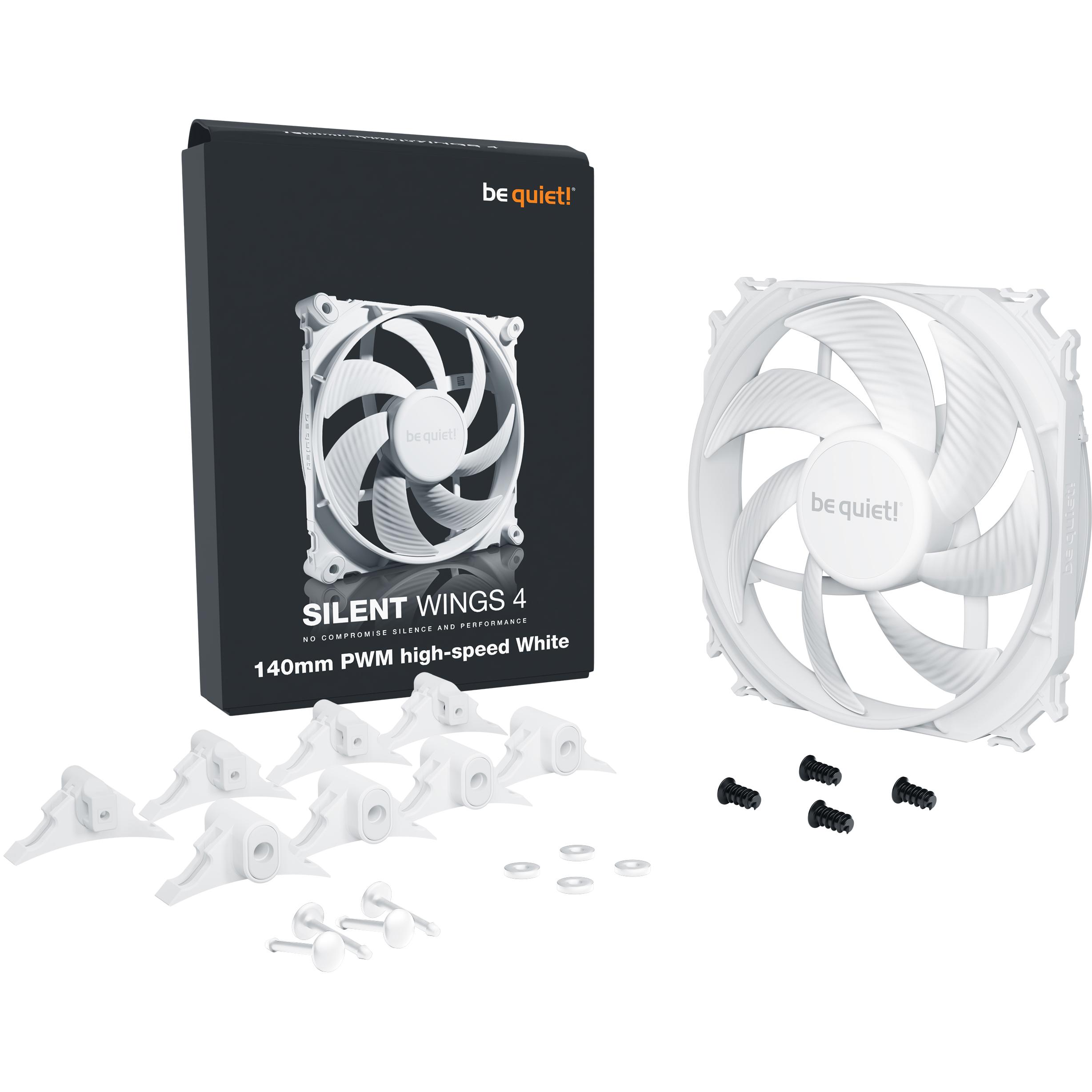 A large main feature product image of be quiet! SILENT WINGS 4 140mm Performance PWM High-Speed Fan (White)