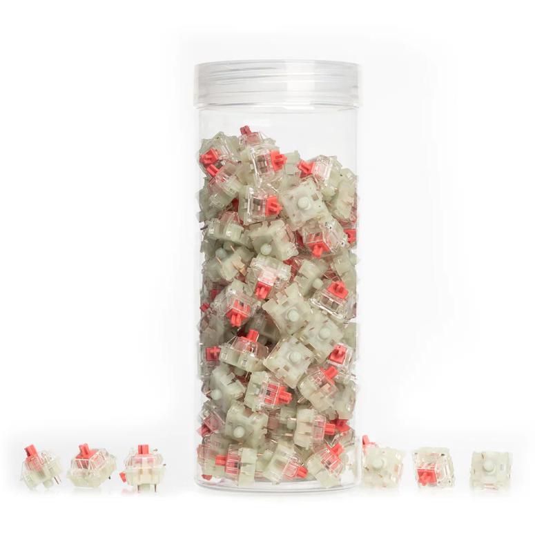 A large main feature product image of Cherry MX2A Silent RGB Red - 60g Linear Switch Set (110pcs)