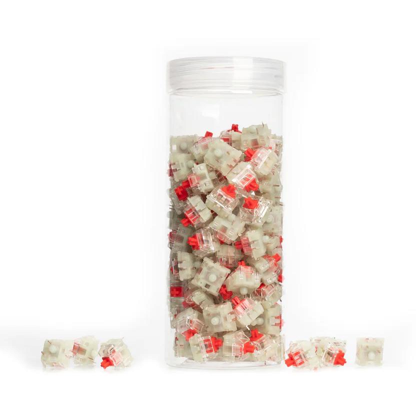 A large main feature product image of Cherry MX2A RGB Red - 45g Linear Switch Set (110pcs)