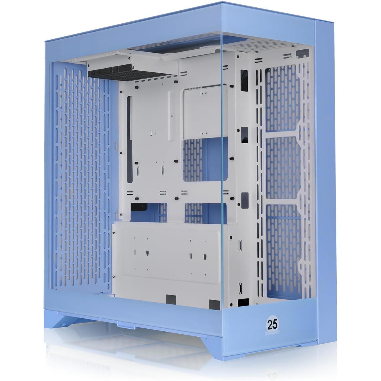 A large main feature product image of Thermaltake CTE E600 MX - Tempered Glass eATX Mid Tower Case (Hydrangea Blue)