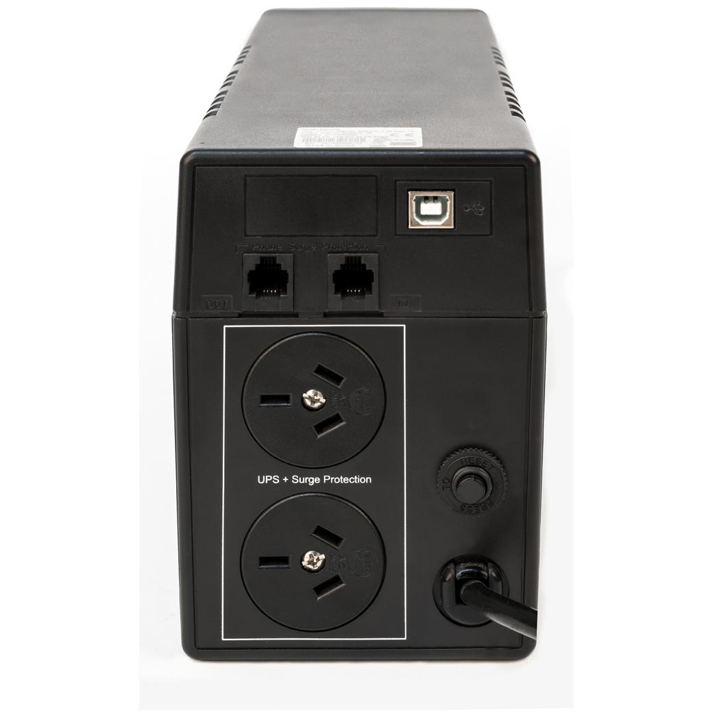 A large main feature product image of PowerShield Defender 650VA - LCD AVR Line Interactive UPS