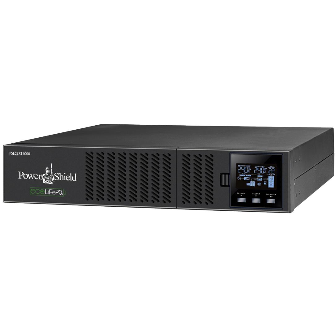 A large main feature product image of PowerShield Centurion LiFePO4 1KVA - True Online Pure Sine Wave Rack/Tower UPS