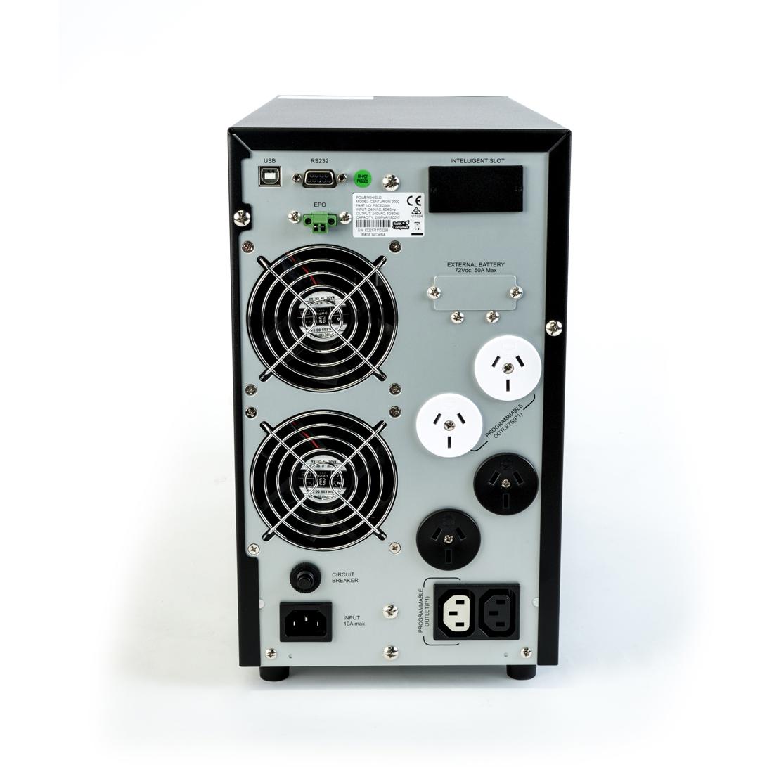 A large main feature product image of PowerShield Centurion Tower 2KVA - True Online Pure Sine Wave UPS
