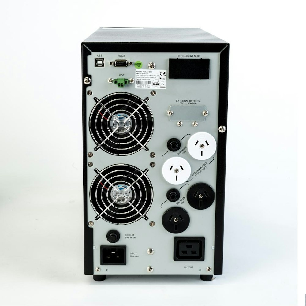 A large main feature product image of PowerShield Centurion Tower 3KVA - True Online Pure Sine Wave UPS