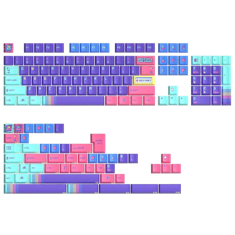 Keytok Cherry Back in Game Purple - Dye-Sub PBT Keycap Set (152pcs)