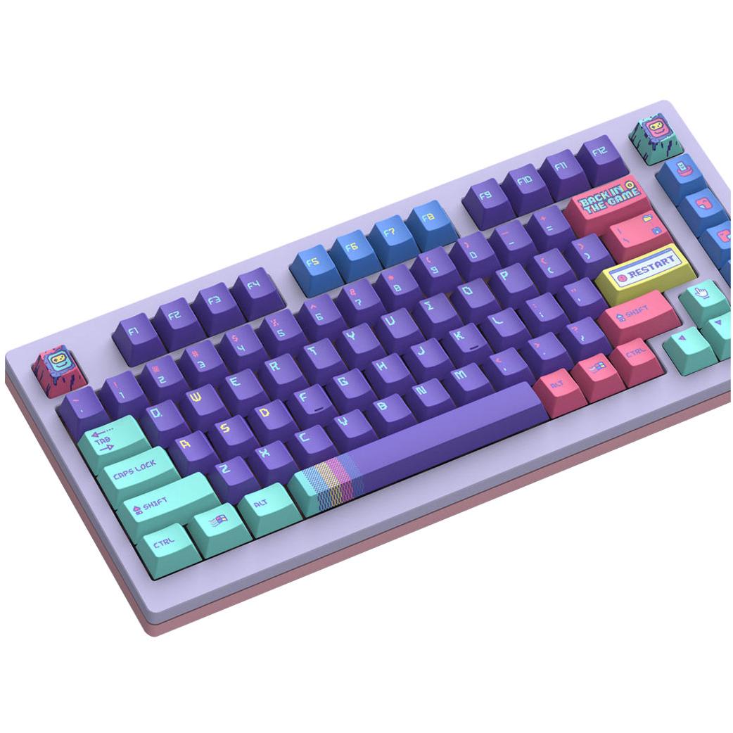 A large main feature product image of Keytok Cherry Back in Game Purple - Dye-Sub PBT Keycap Set (152pcs)