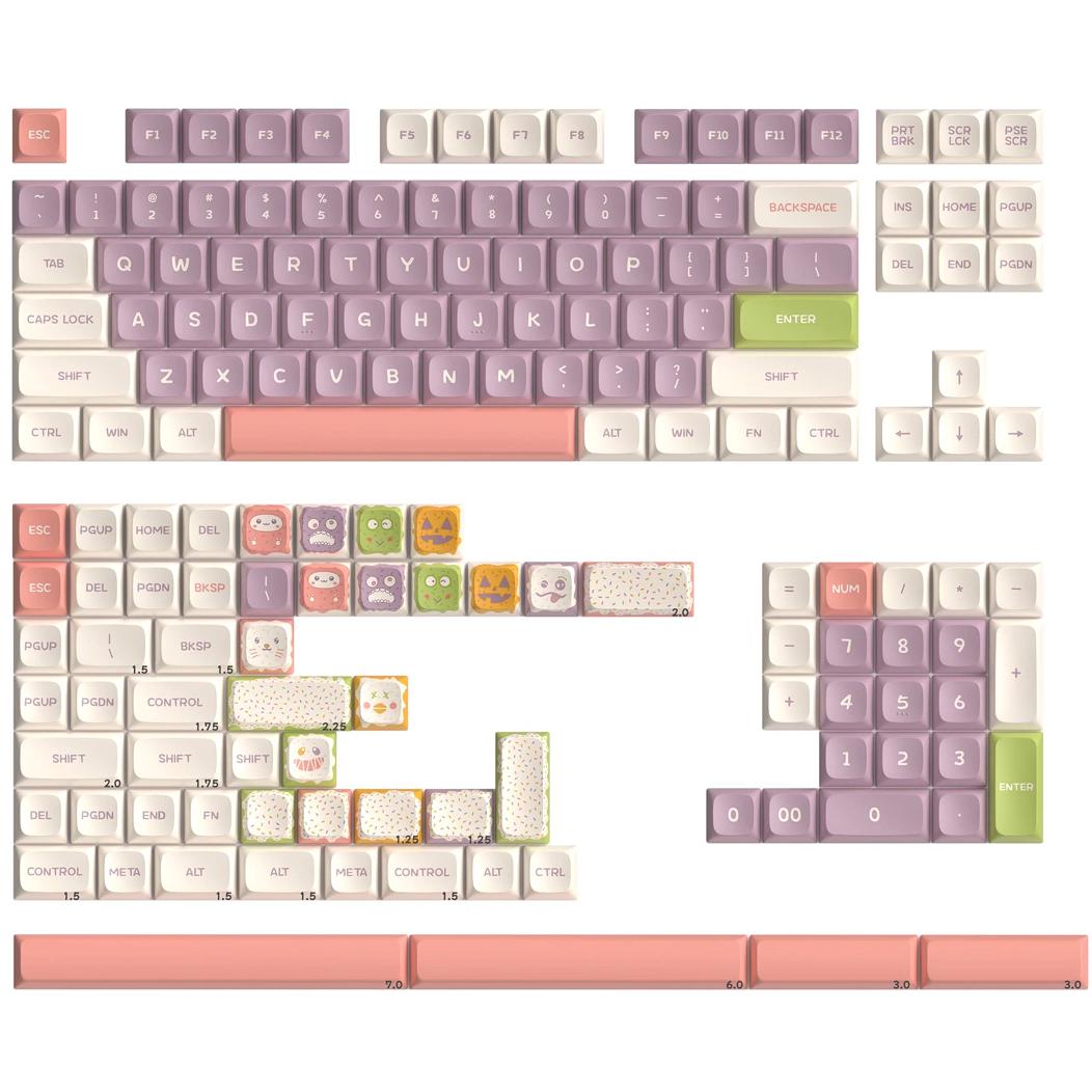 A large main feature product image of Keytok KDA Sweet Monster - Dye-Sub PBT Keycap Set (162pcs)