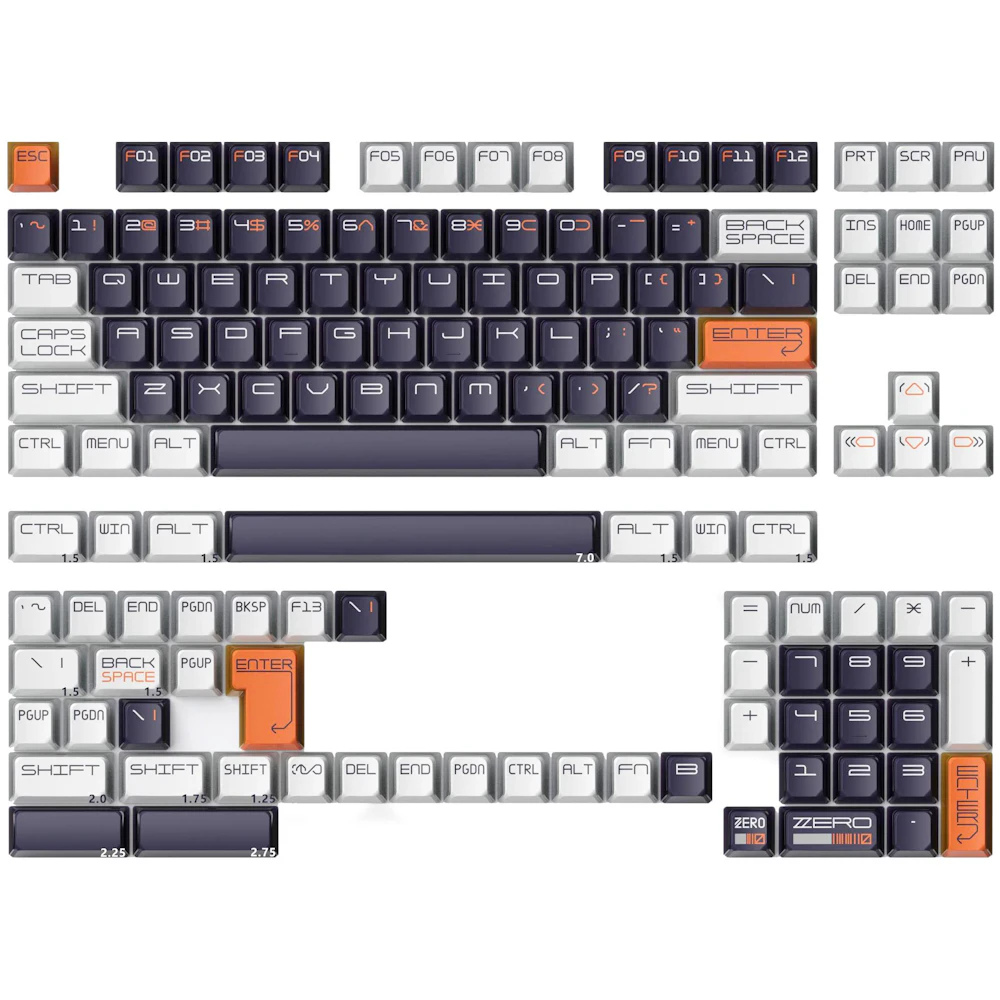 Keytok KOL Zero Division - Dye-Sub PBT Keycap Set (142pcs)