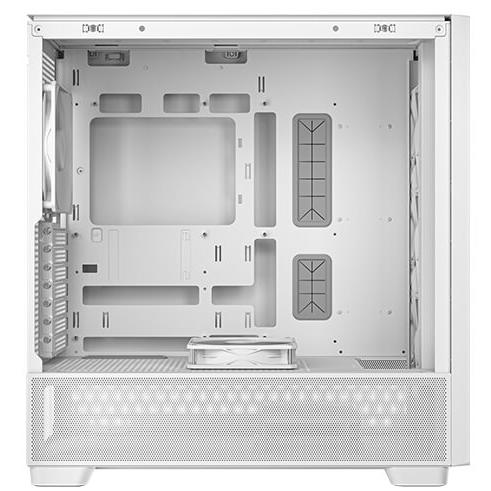 A large main feature product image of Antec Flux - Mid Tower ATX Case (White)