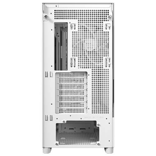 A large main feature product image of Antec Flux - Mid Tower ATX Case (White)