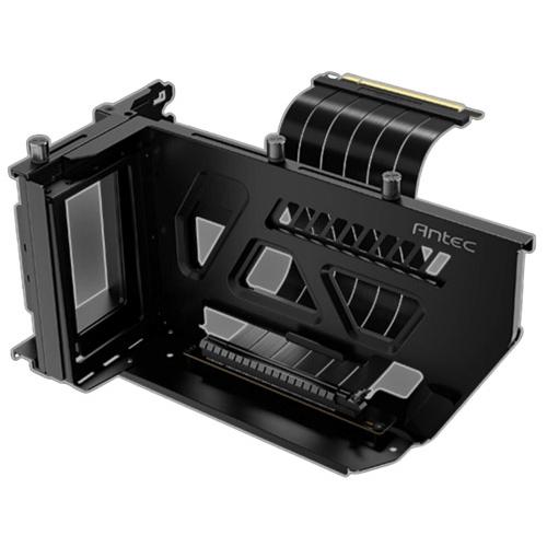 A large main feature product image of Antec Shift - Vertical GPU Bracket with PCIe 4.0 x16 Riser Cable (Black)