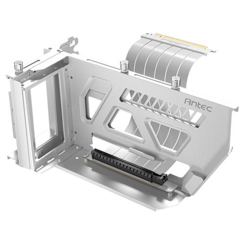 A large main feature product image of Antec Shift - Vertical GPU Bracket with PCIe 4.0 x16 Riser Cable (White)