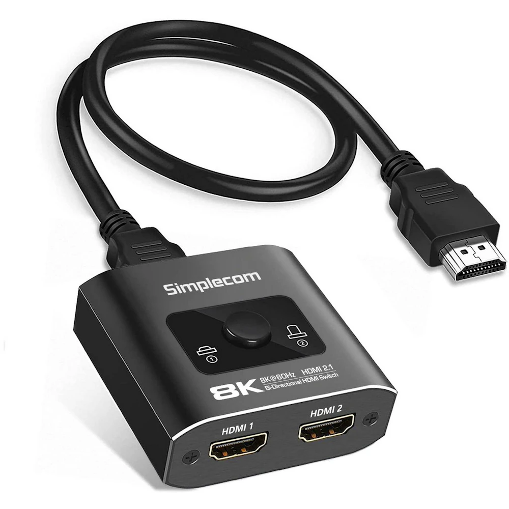 Simplecom CM302v2 Bi-Directional 2 Way HDMI 2.1 Switch Selector 8K@60Hz