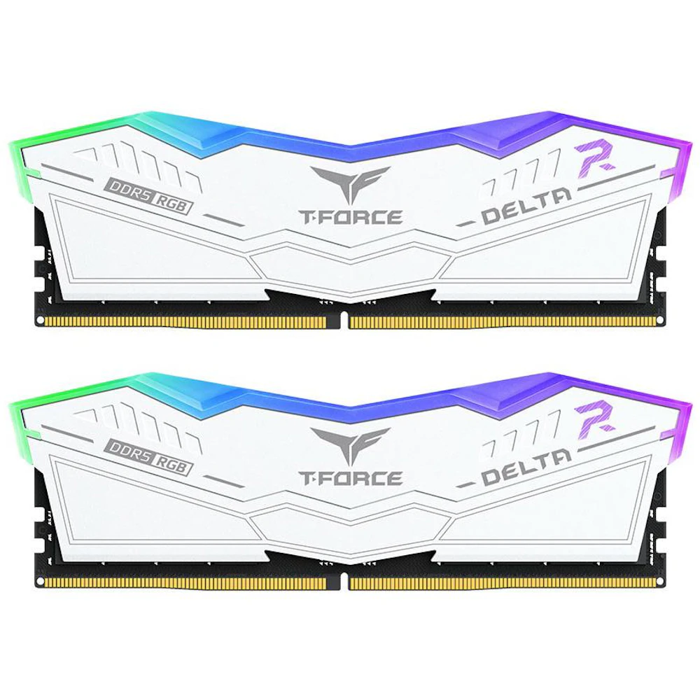Team T-Force Delta RGB 16GB Kit (2x8GB) DDR5-6000 C38 (White)