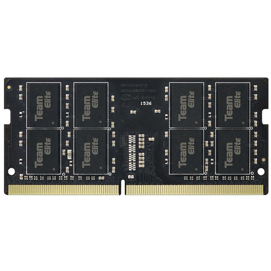 A large main feature product image of Team Elite 8GB Single (1x8GB) DDR4-3200 C22 SO-DIMM