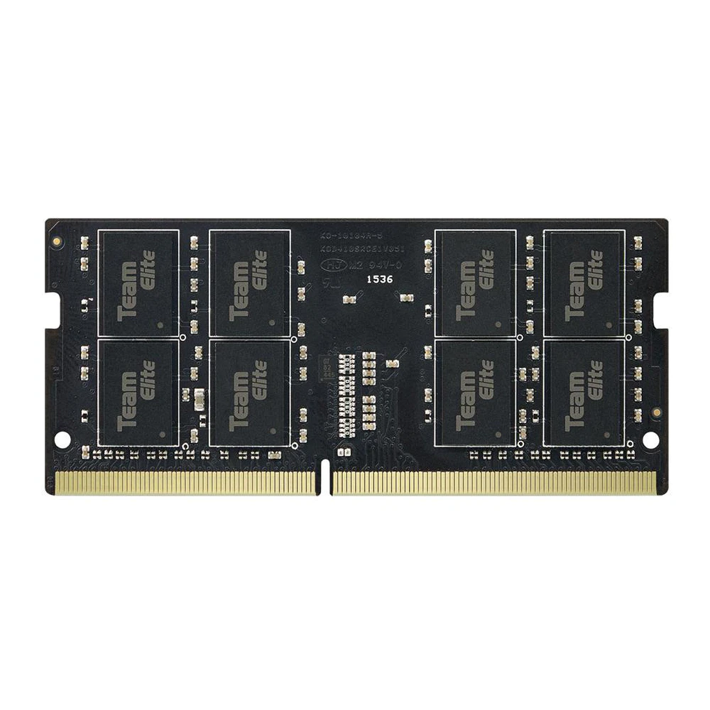 A large main feature product image of Team Elite 8GB Single (1x8GB) DDR4-3200 C22 SO-DIMM