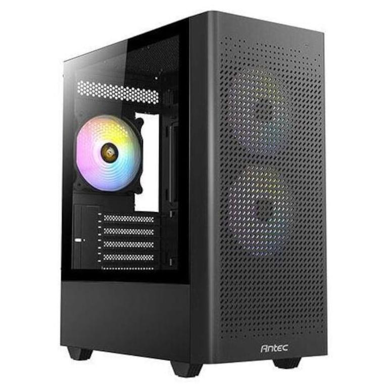 A large main feature product image of Antec NX500M ARGB - Micro Tower Case (Black)