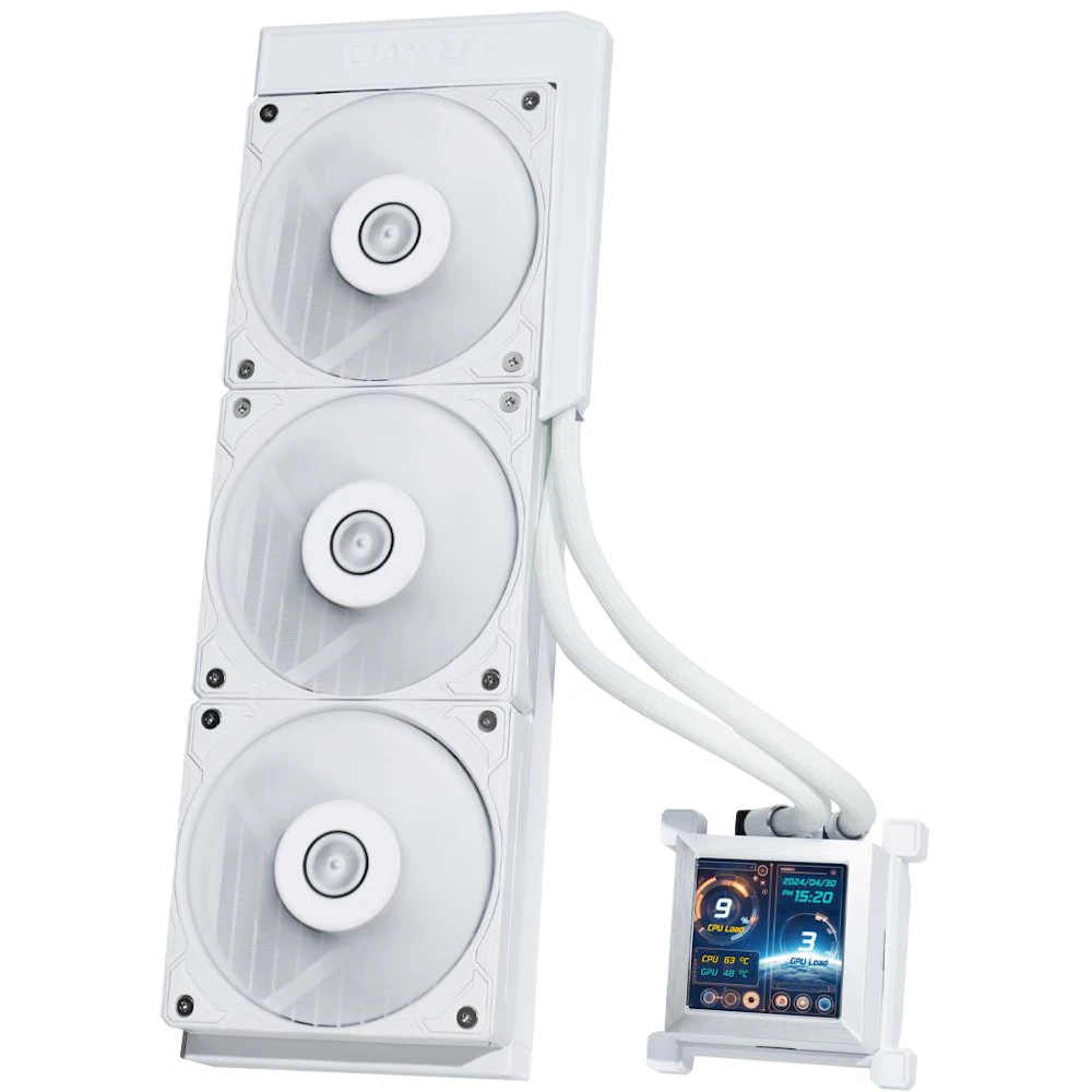 Lian Li HydroShift LCD 360S - 360mm AIO Liquid CPU Cooler (White)