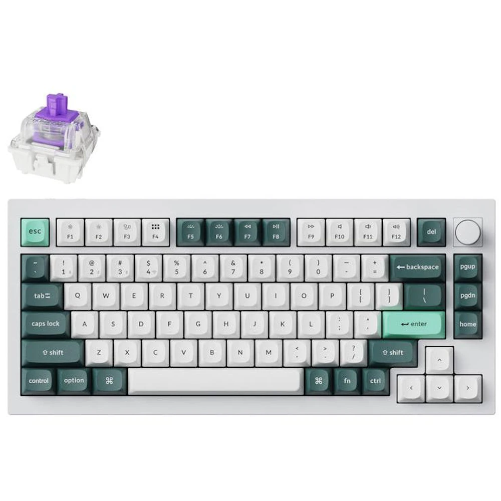 Keychron Q1 HE - 75% QMK Wireless Custom Keyboard - White (Gateron Nebula Magnetic Switch)