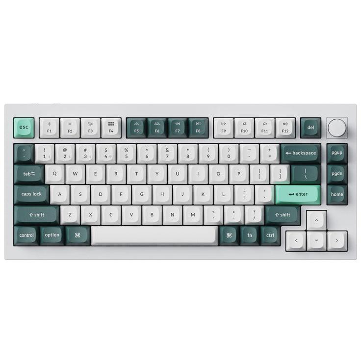 A large main feature product image of Keychron Q1 HE - 75% QMK Wireless Custom Keyboard - White (Gateron Nebula Magnetic Switch)