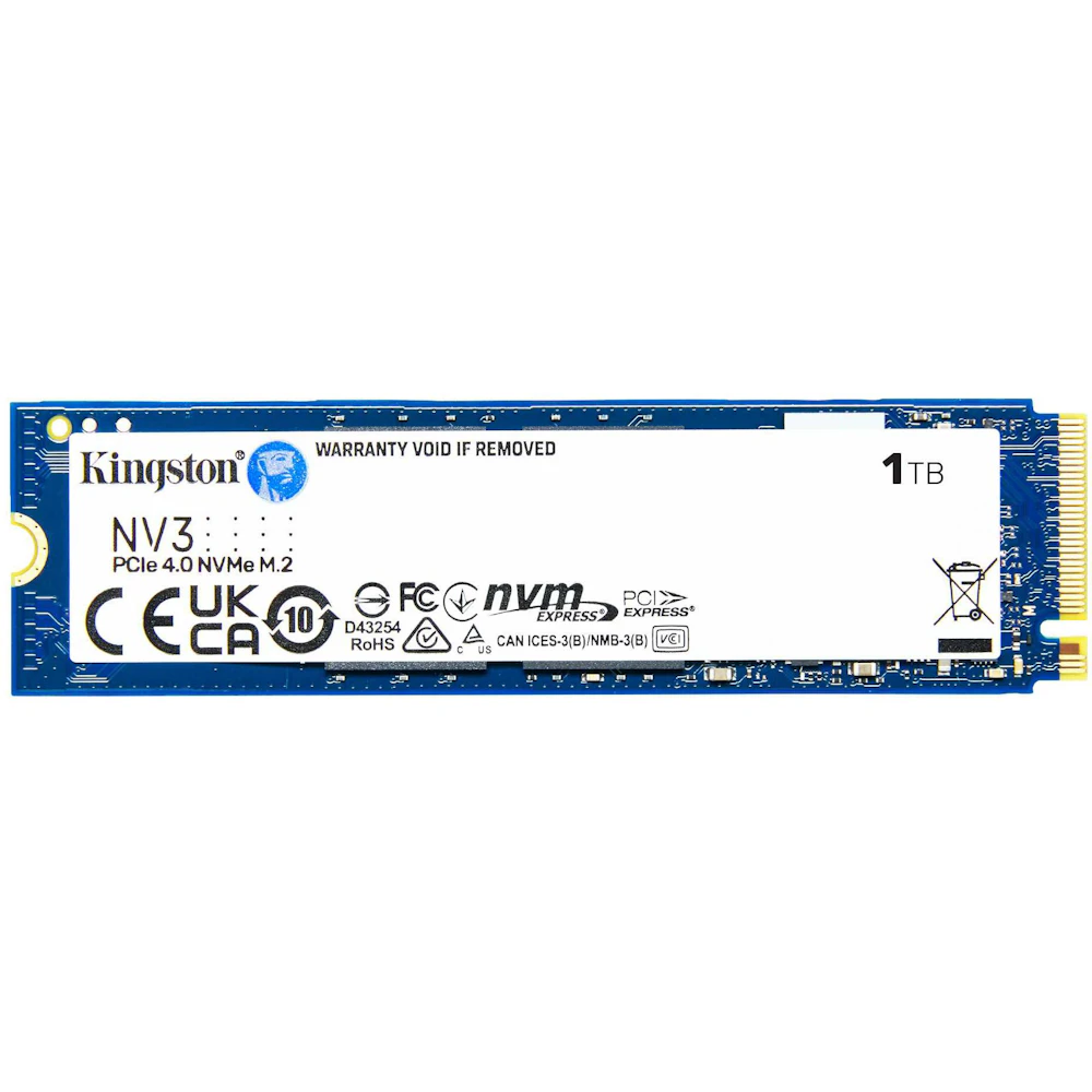 Kingston NV3 PCIe Gen4 NVMe M.2 SSD - 1TB