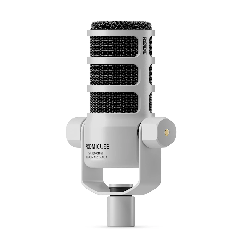 RODE PodMic USB - Versatile Broadcast USB Type-C/XLR Microphone (White)