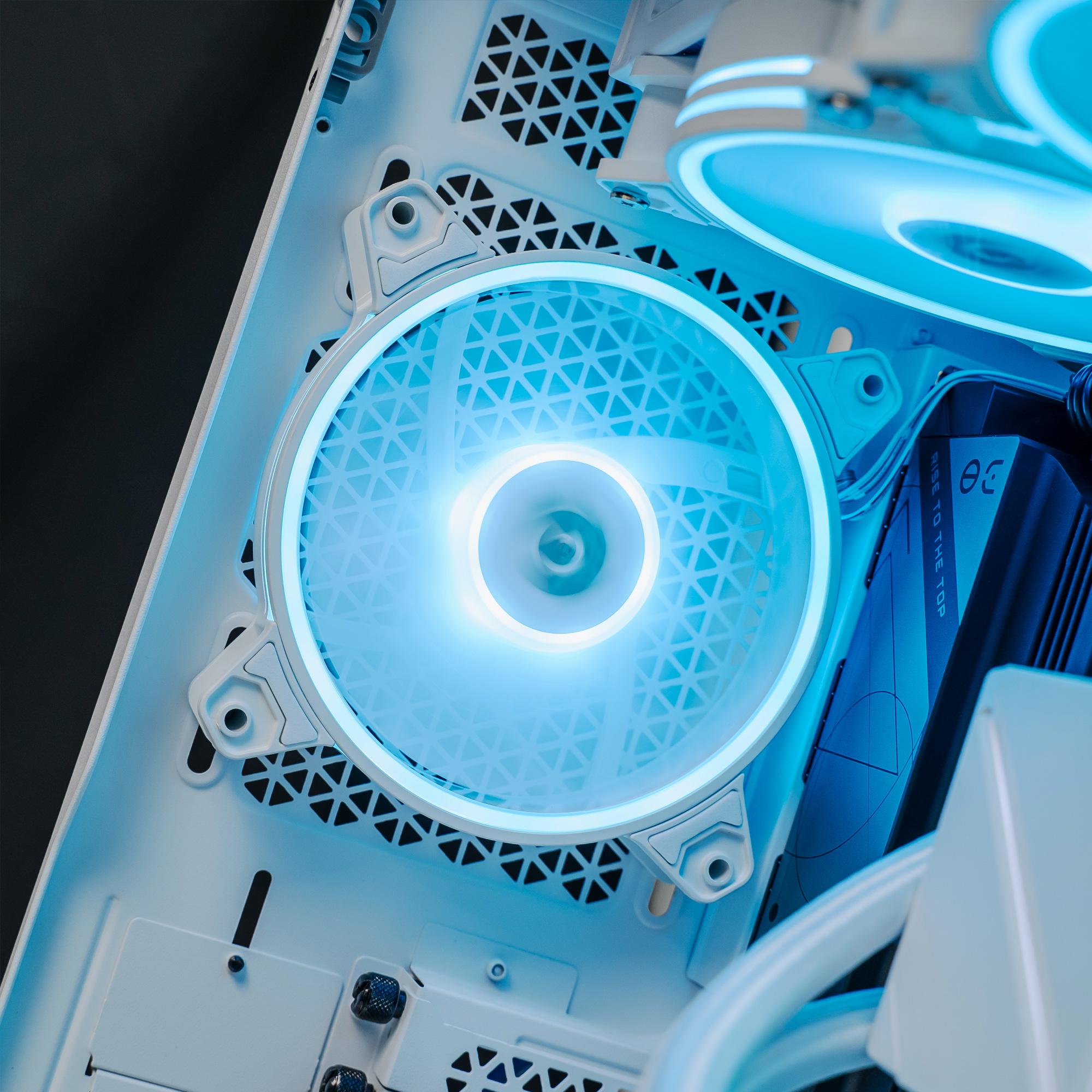 A large main feature product image of PLE Mist 4080 Super Prebuilt Ready To Go Gaming PC