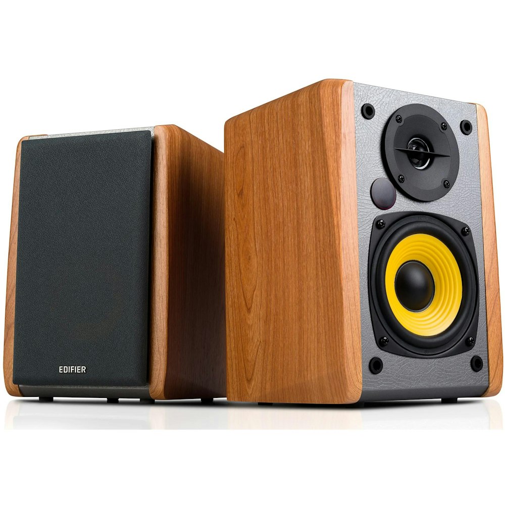 A large main feature product image of Edifier R1010BT Powered Bluetooth Stereo Speakers (Brown)