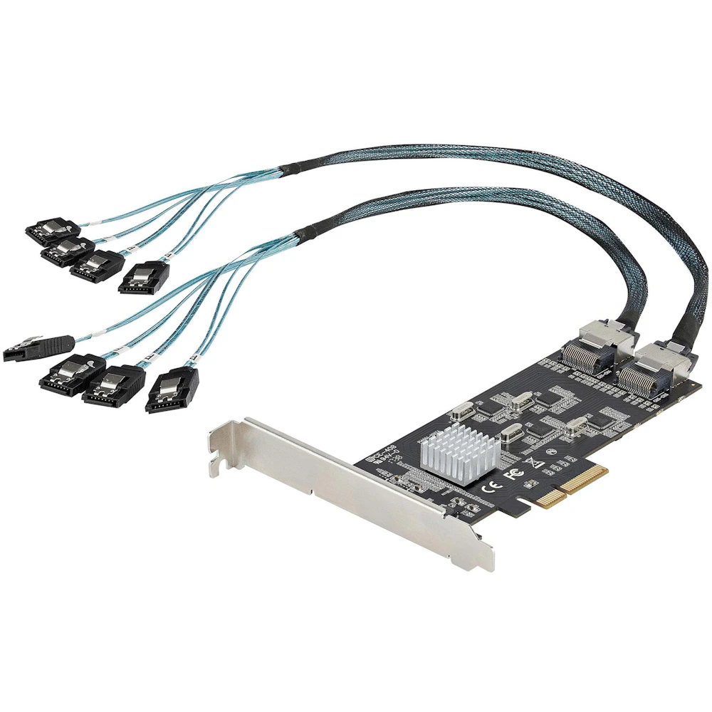 StarTech 8-Port 6Gbps SATA Controller PCIe Expansion Card