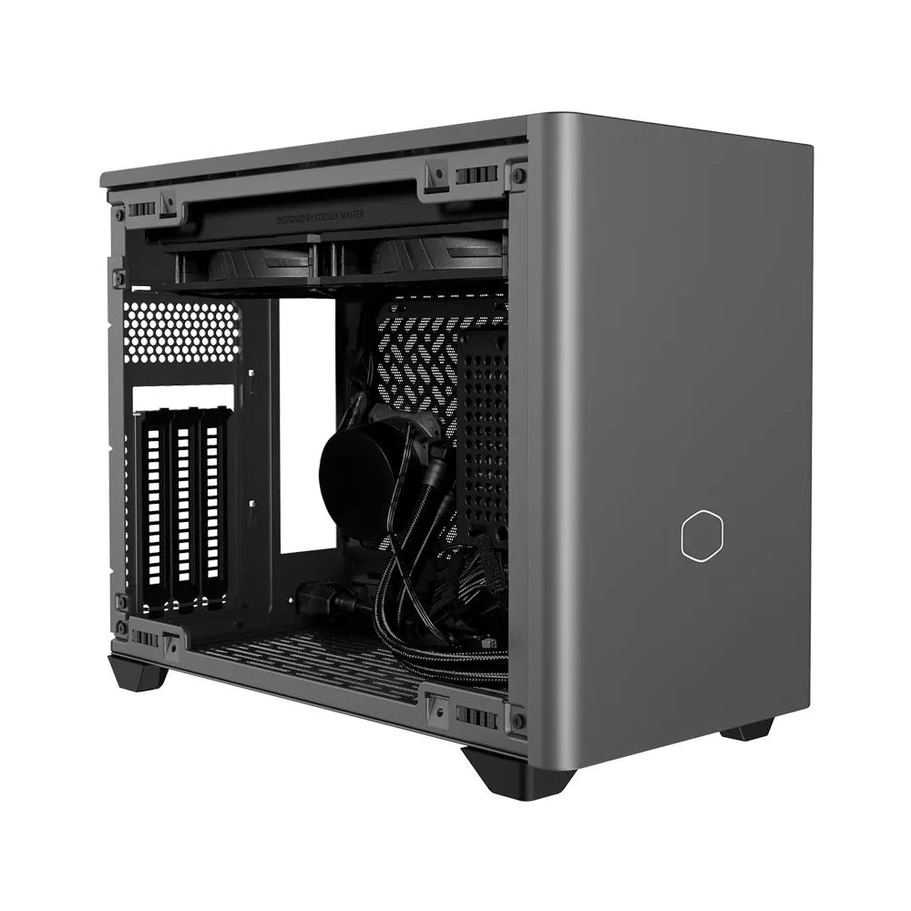 A large main feature product image of Cooler Master NR200P MAX V2 SFF 18.2L Mini ITX Case (Grey)