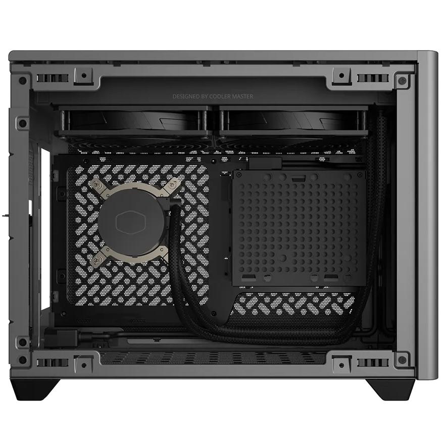 A large main feature product image of Cooler Master NR200P MAX V2 SFF 18.2L Mini ITX Case (Grey)
