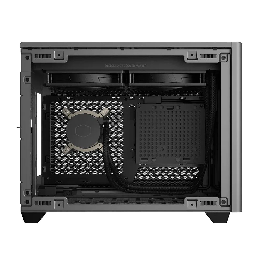 A large main feature product image of Cooler Master NR200P MAX V2 SFF 18.2L Mini ITX Case (Grey)