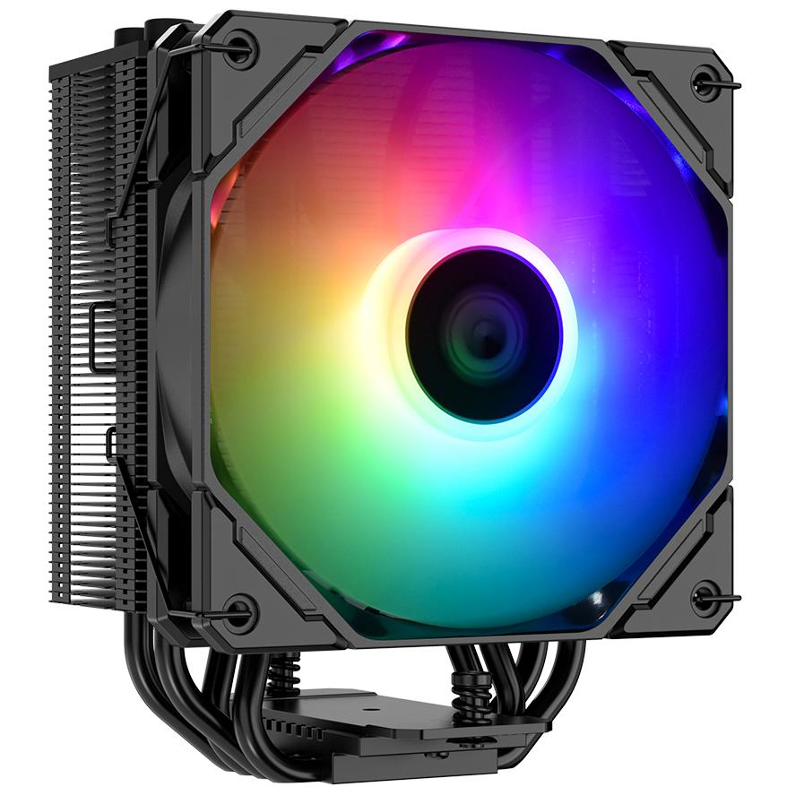 A large main feature product image of ID-COOLING SE-224-XTS ARGB CPU Cooler (Black)