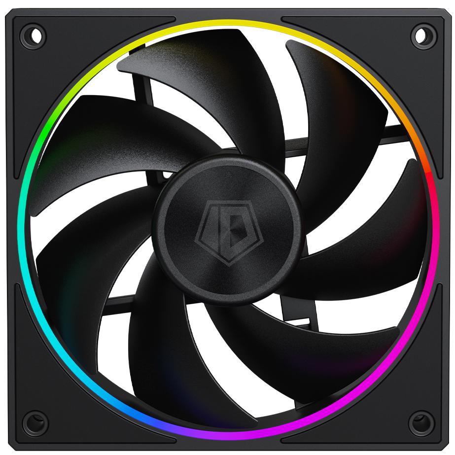 A large main feature product image of ID-COOLING AF Series 120mm ARGB Performance PWM Fan 3-Pack (Black)