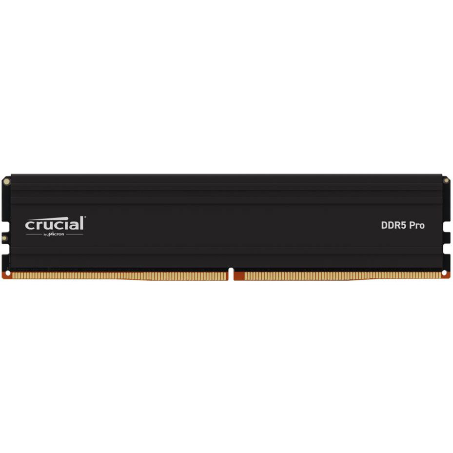 A large main feature product image of Crucial Pro 16GB Single (1x16GB) DDR5-6000 C48