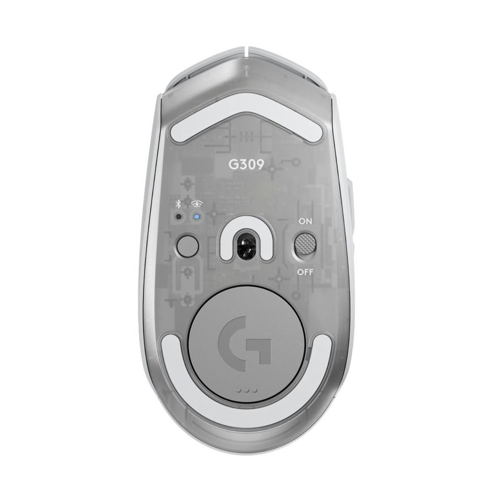 A large main feature product image of Logitech G309 Lightspeed Wireless Gaming Mouse - White