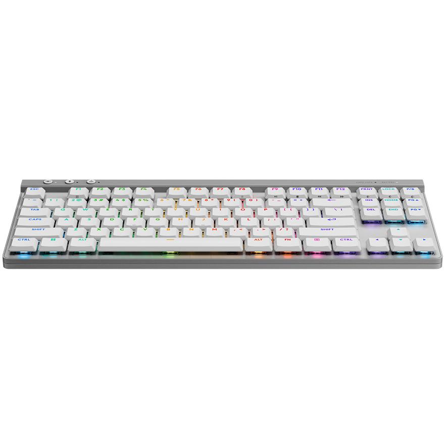 A large main feature product image of Logitech G515 Lightspeed TKL Wireless Gaming Keyboard - White
