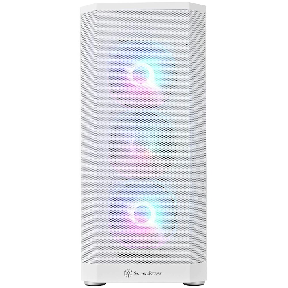 A large main feature product image of SilverStone FARA 514X ARGB Mid Tower Case (White)