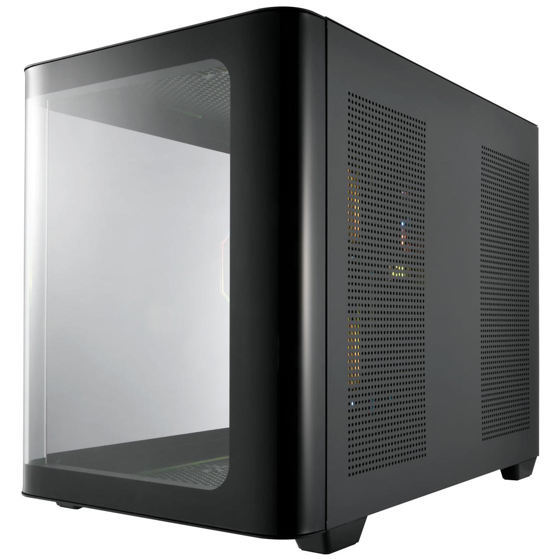 A large main feature product image of FSP S380 - Micro Tower Dual-Chamber Case (Black)