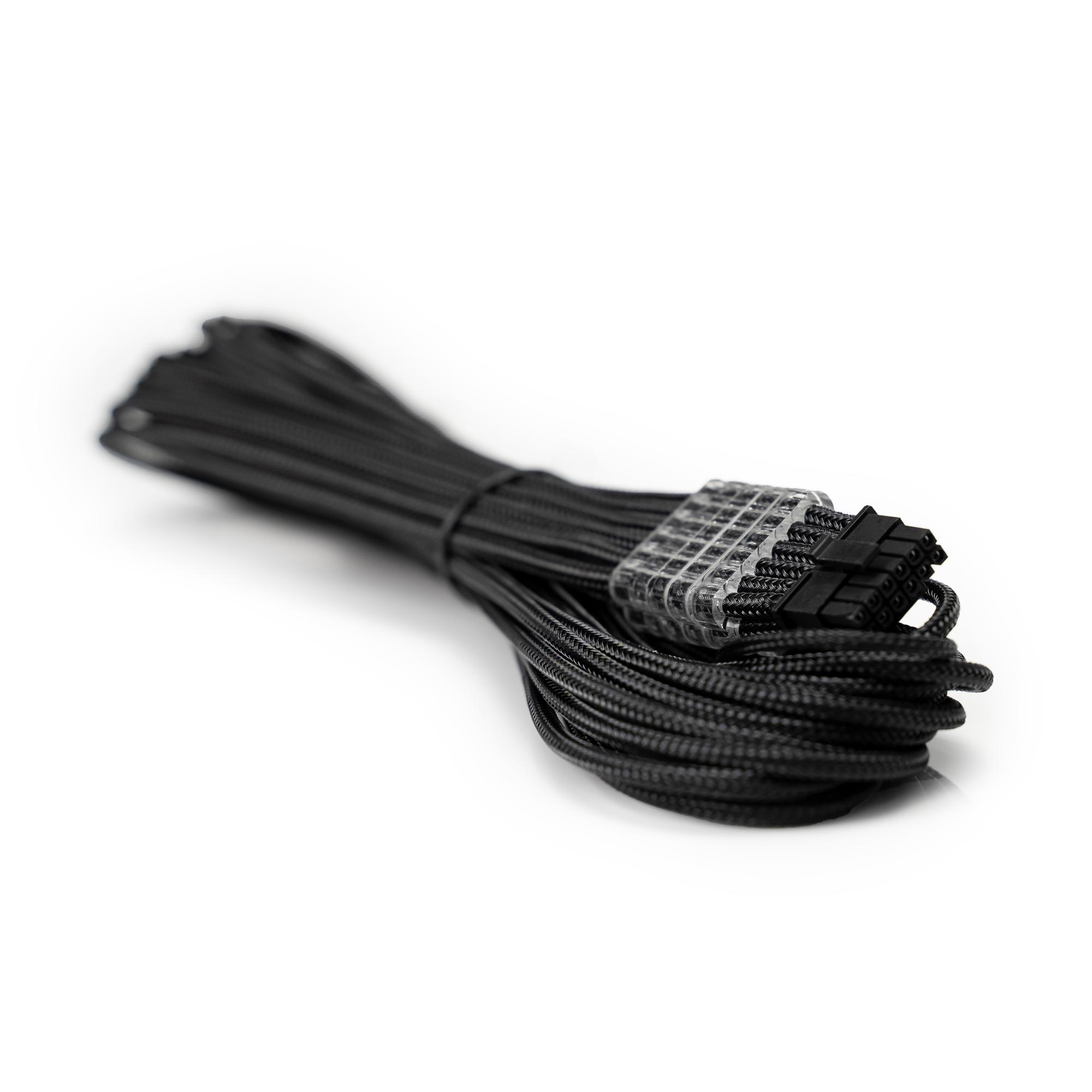 A large main feature product image of GamerChief 12VHPWR 60cm Male to Male Sleeved Cable (Black)