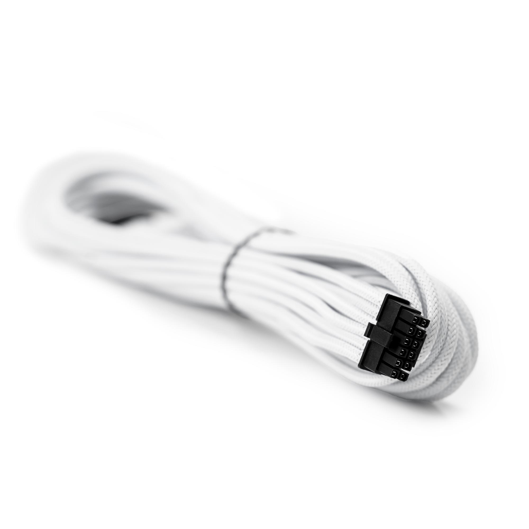 A large main feature product image of GamerChief 12VHPWR 60cm Male to Male Sleeved Cable (White)