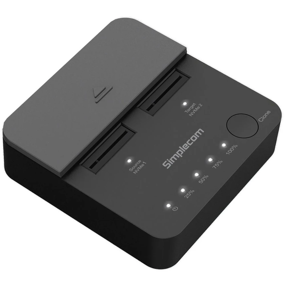 Simplecom SD550 V2 USB 3.2 Gen 2 to Dual Bay NVMe M.2 SSD Docking Station