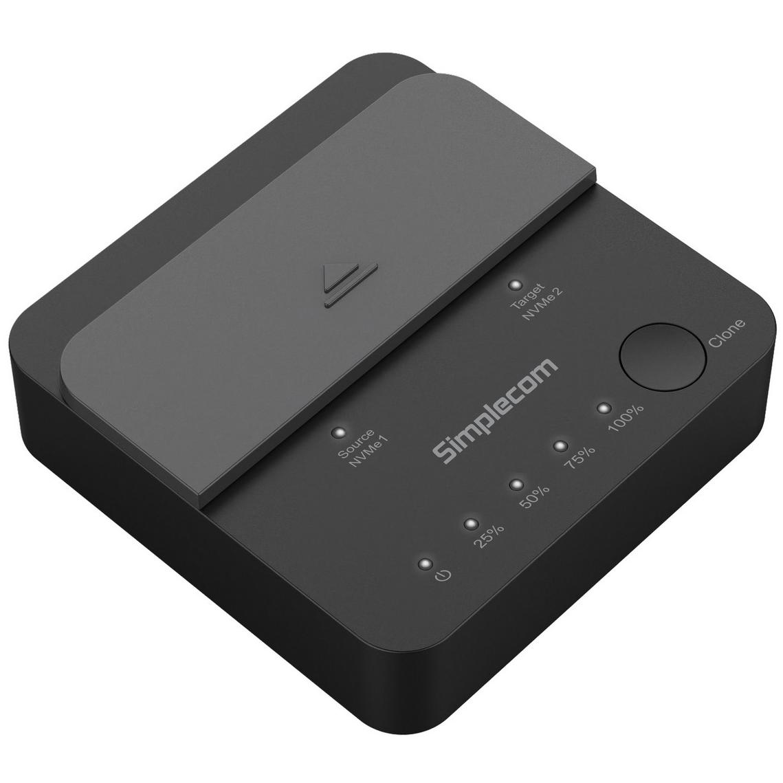 A large main feature product image of Simplecom SD550 V2 USB 3.2 Gen 2 to Dual Bay NVMe M.2 SSD Docking Station